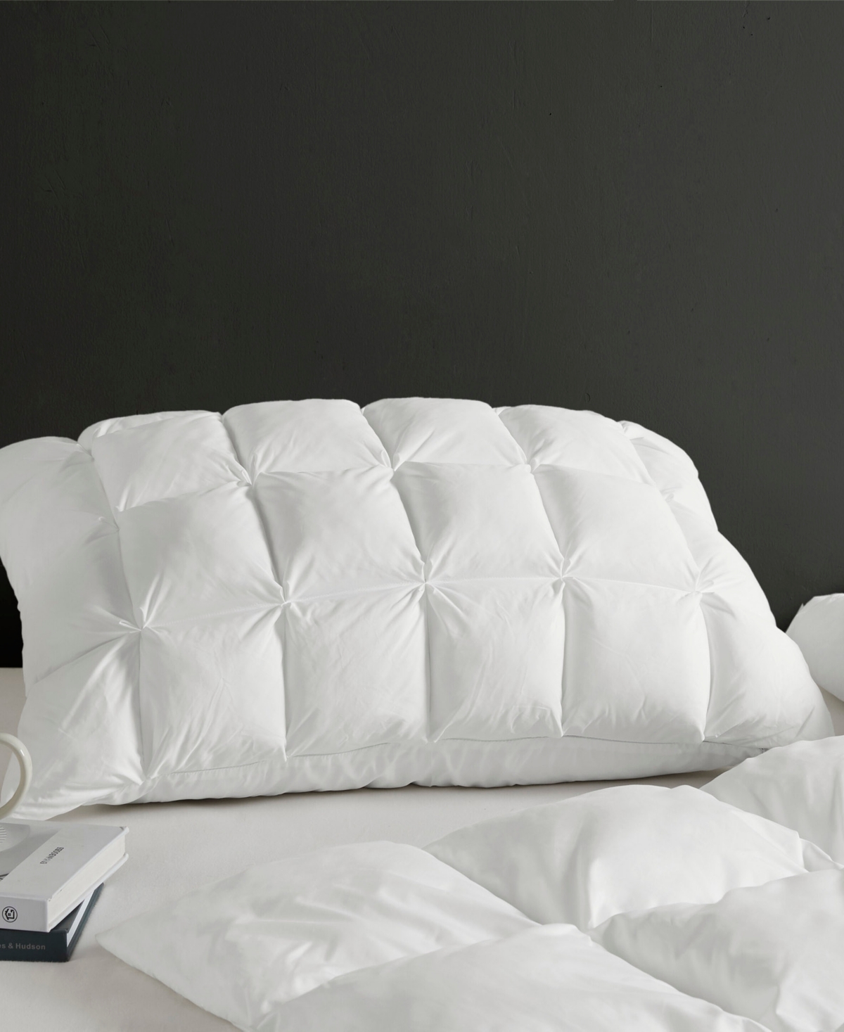 Madison Park Stay Puffed Overfilled Protector Single Piece Pillow In White