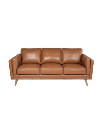 Cindy　アーコール　ソファ Cindy Crawford Avezzano 5 Pc Stone Beige Leather Power