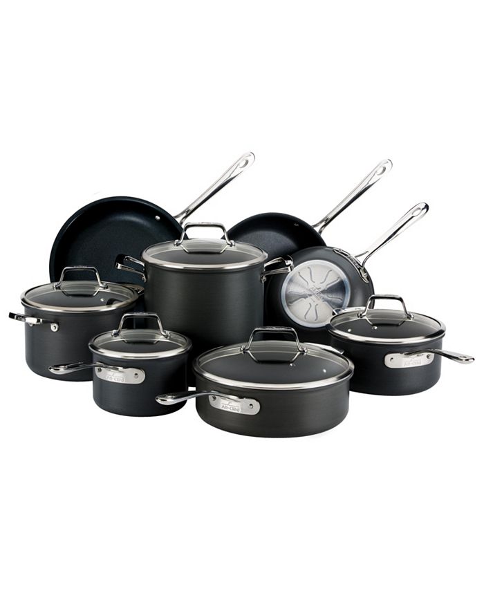 AllClad B1 Aluminum Nonstick Cookware Set, 13 Piece Macy's