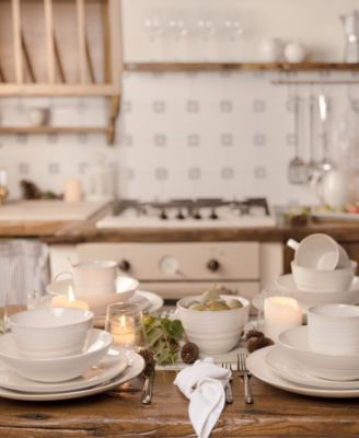 Neree 16 Pc. Double Bowl Dinnerware Set, Service for 4