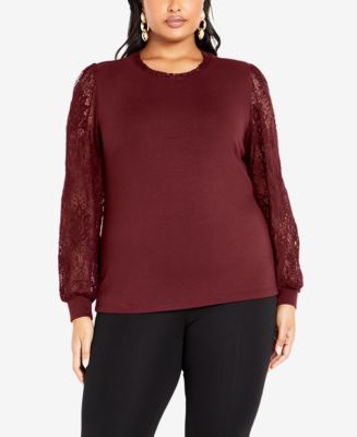 macy's last act plus size tops