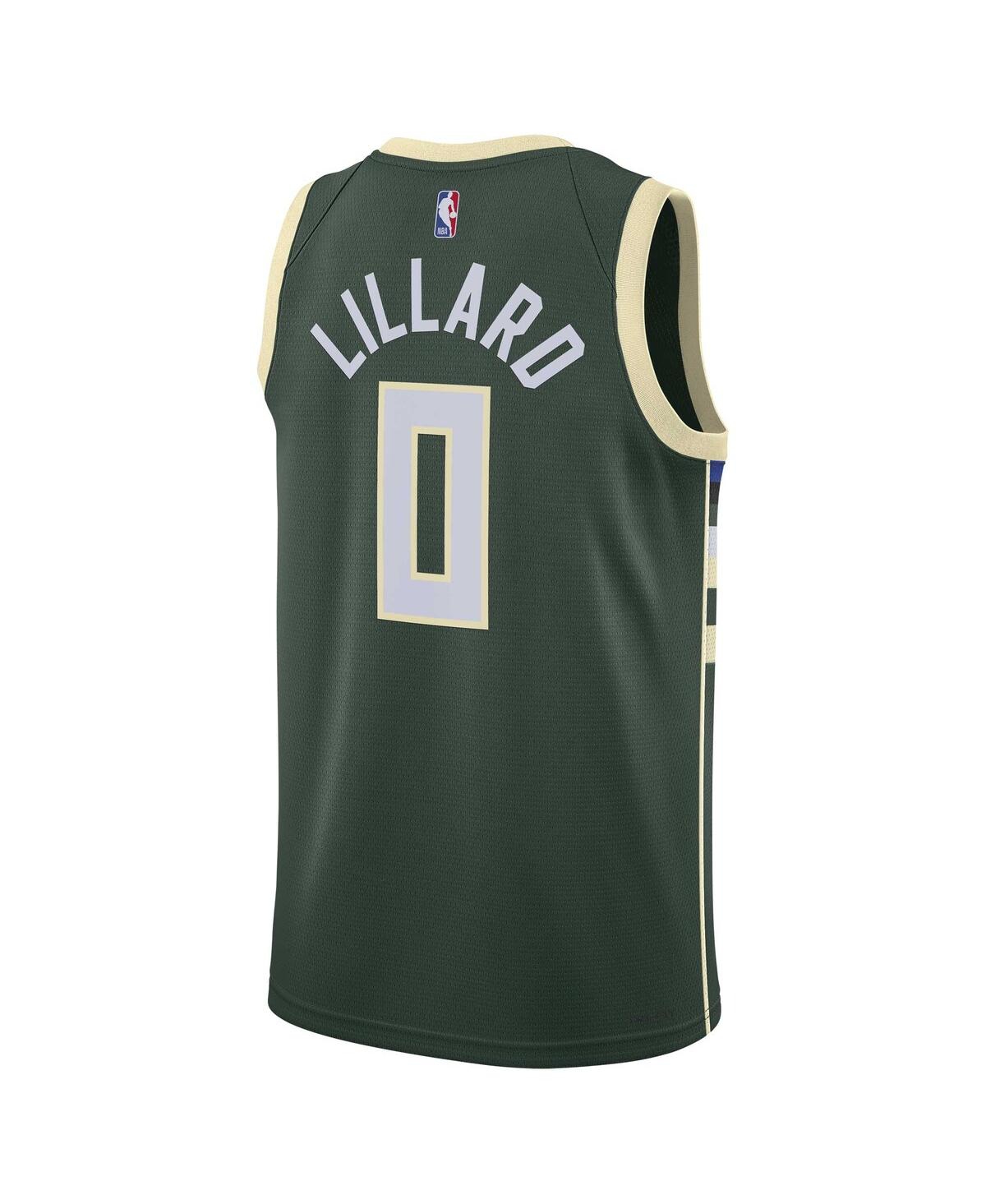 Men's and Women's Nike Damian LillardMilwaukee Bucks Swingman Jersey - Icon Edition - Hunter Green