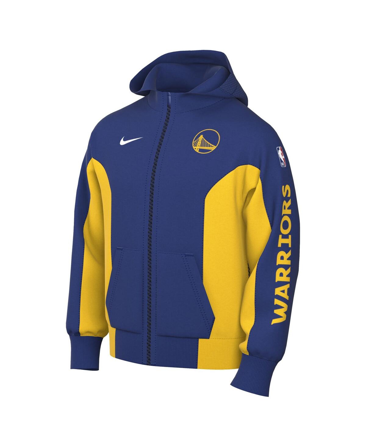 Shop Nike Men's  Royal Golden State Warriors 2023/24 Authentic Showtime Performance Full-zip Hoodie