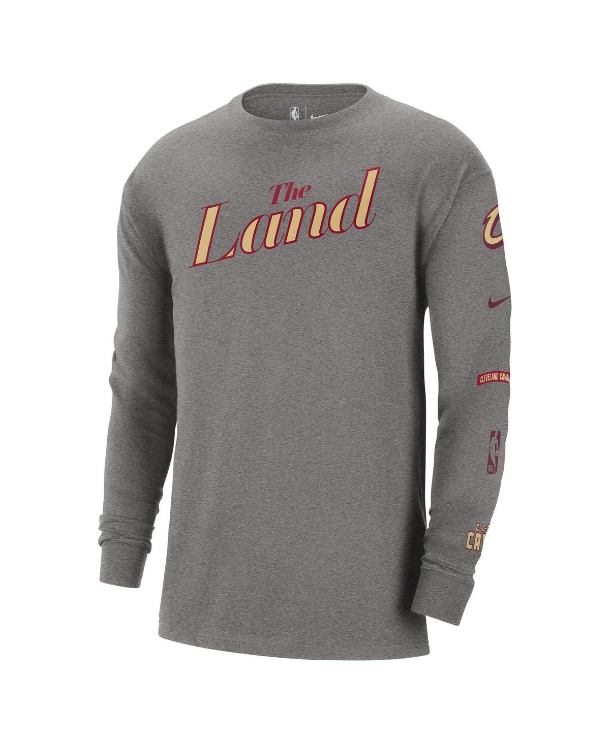 Shop Nike Men's  Charcoal Cleveland Cavaliers 2023/24 City Edition Max90 Expressive Long Sleeve T-shirt