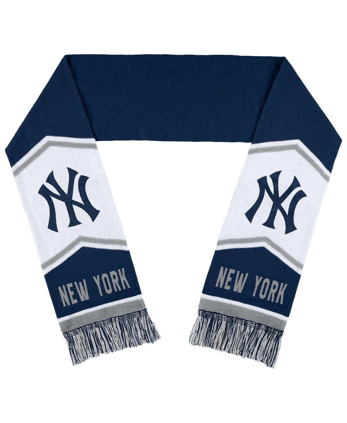 Wear By Erin Andrews Women's  New York Yankees Jacquard Stripe Scarf In Navy