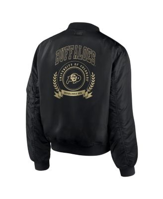 Women's WEAR by Erin Andrews Black Colorado Buffaloes Full-Zip Bomber Jacket
