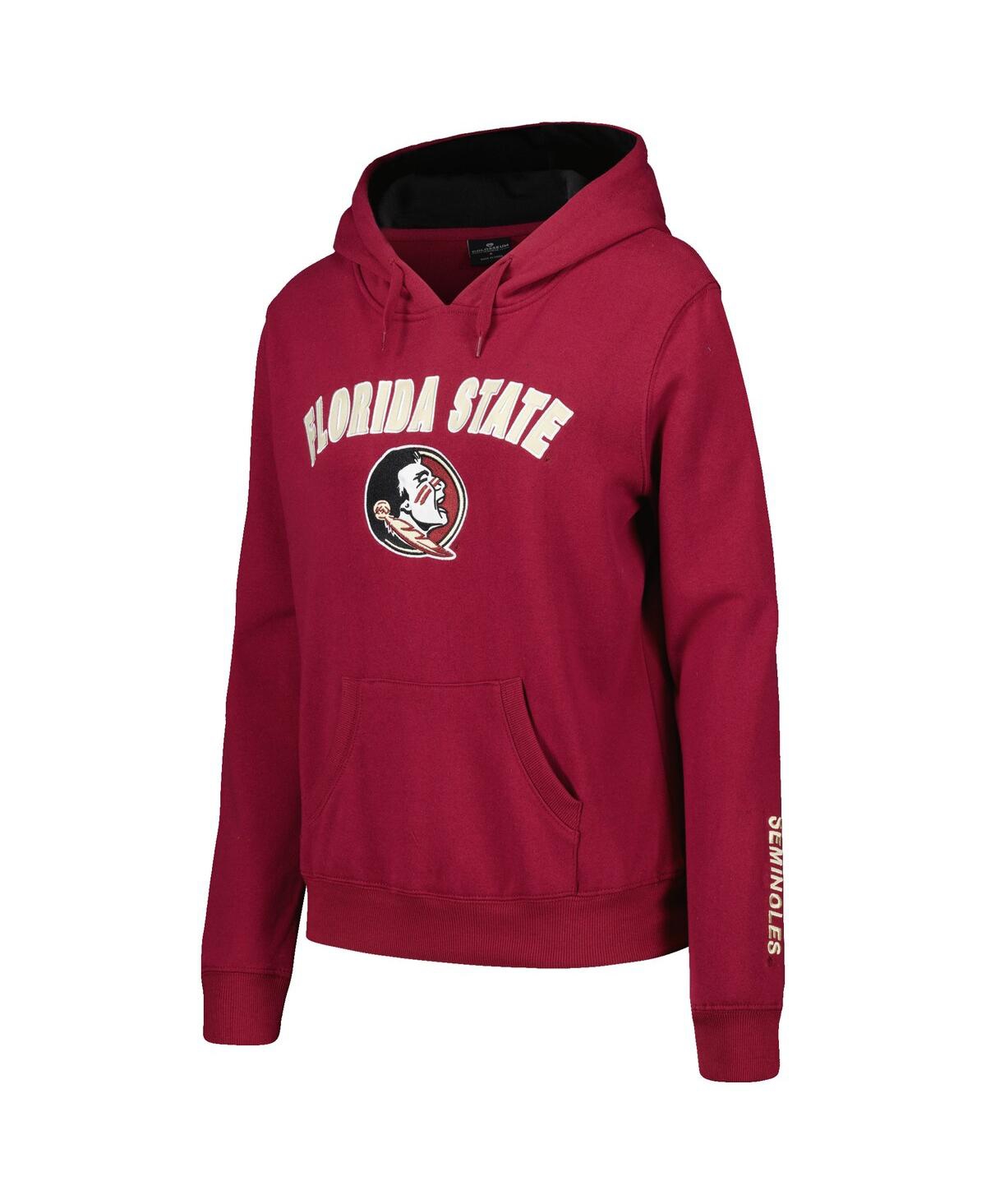 Colosseum Women's  Garnet Florida State Seminoles Arch & Logo Pullover Hoodie In Garnet