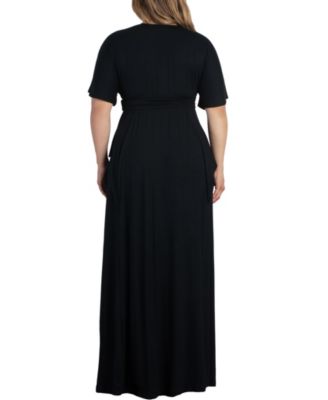 Plus Size Indie Flair Maxi Dress with Kimono Sleeves
