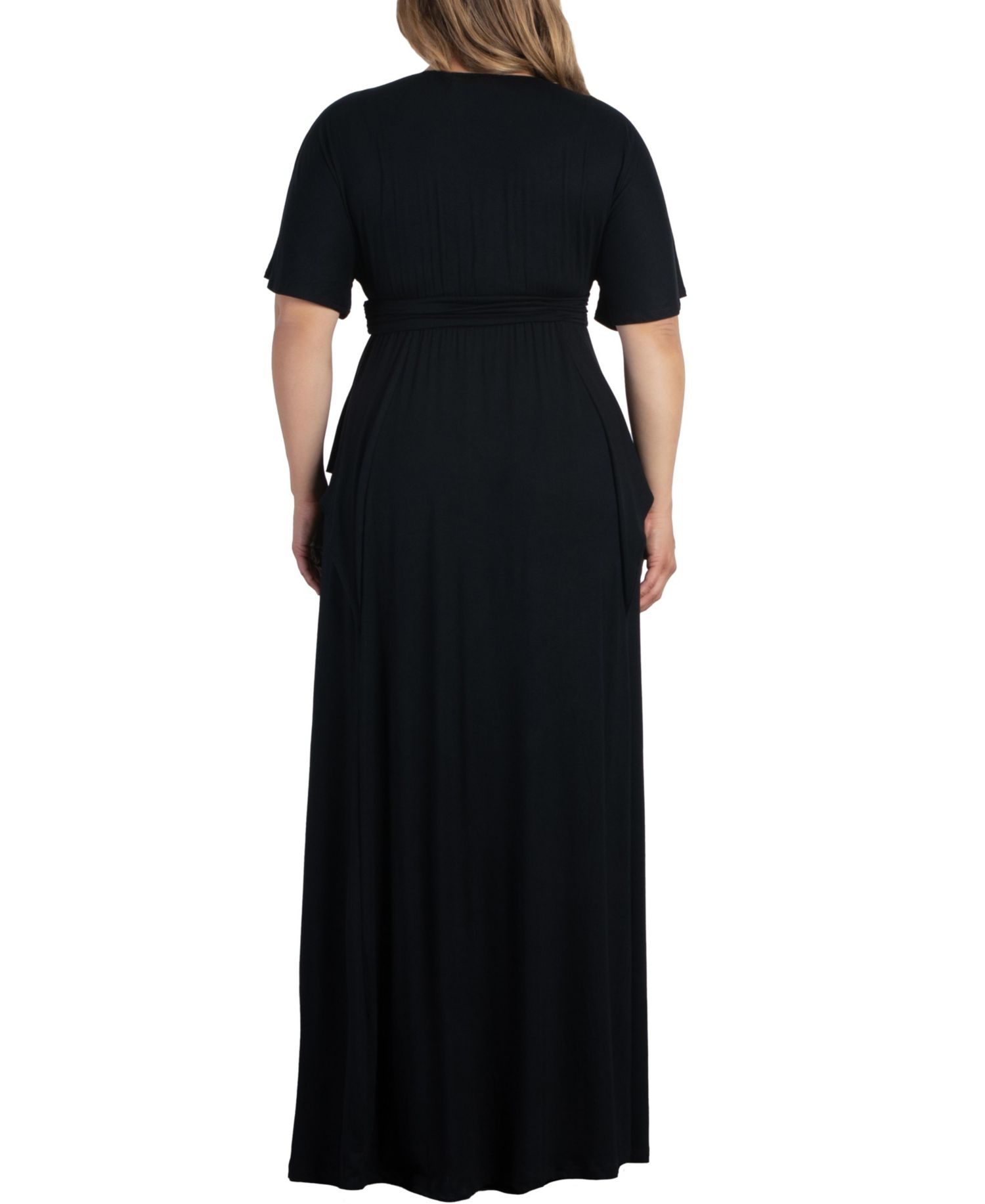 Women's Plus Size Indie Flair Maxi Dress with Kimono Sleeves