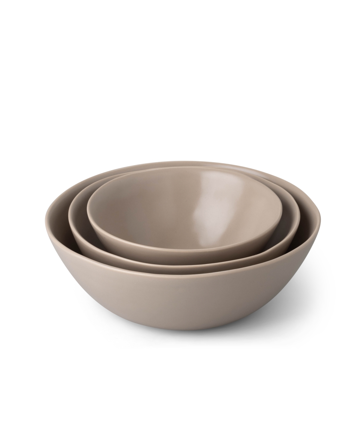 Fable 3 Piece Nested Serving Bowls In Desert Taupe