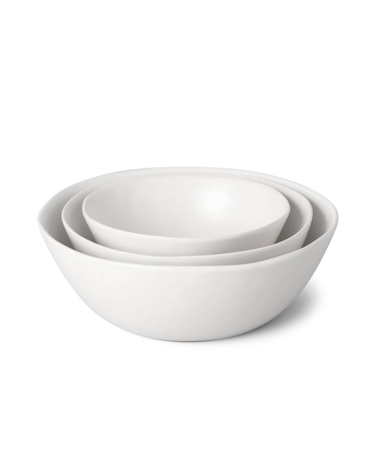 Shop Fable 3 Piece Nested Serving Bowls In Cloud White