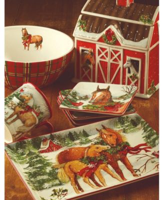 Christmas on the Farm 3-D Barn Cookie Jar