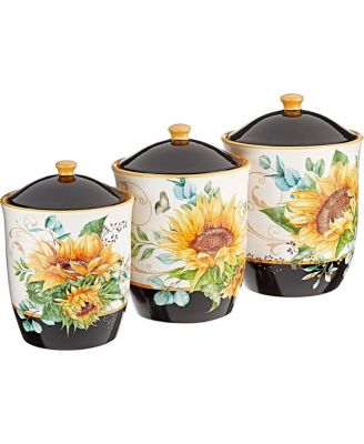 Sunflower Fields 3-Pc. Canister Set