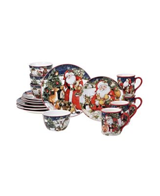 Certified International Magic of Christmas Snowman 11 Dinner  Plates, Multicolored, Large, Set of 4: Dinner Plates