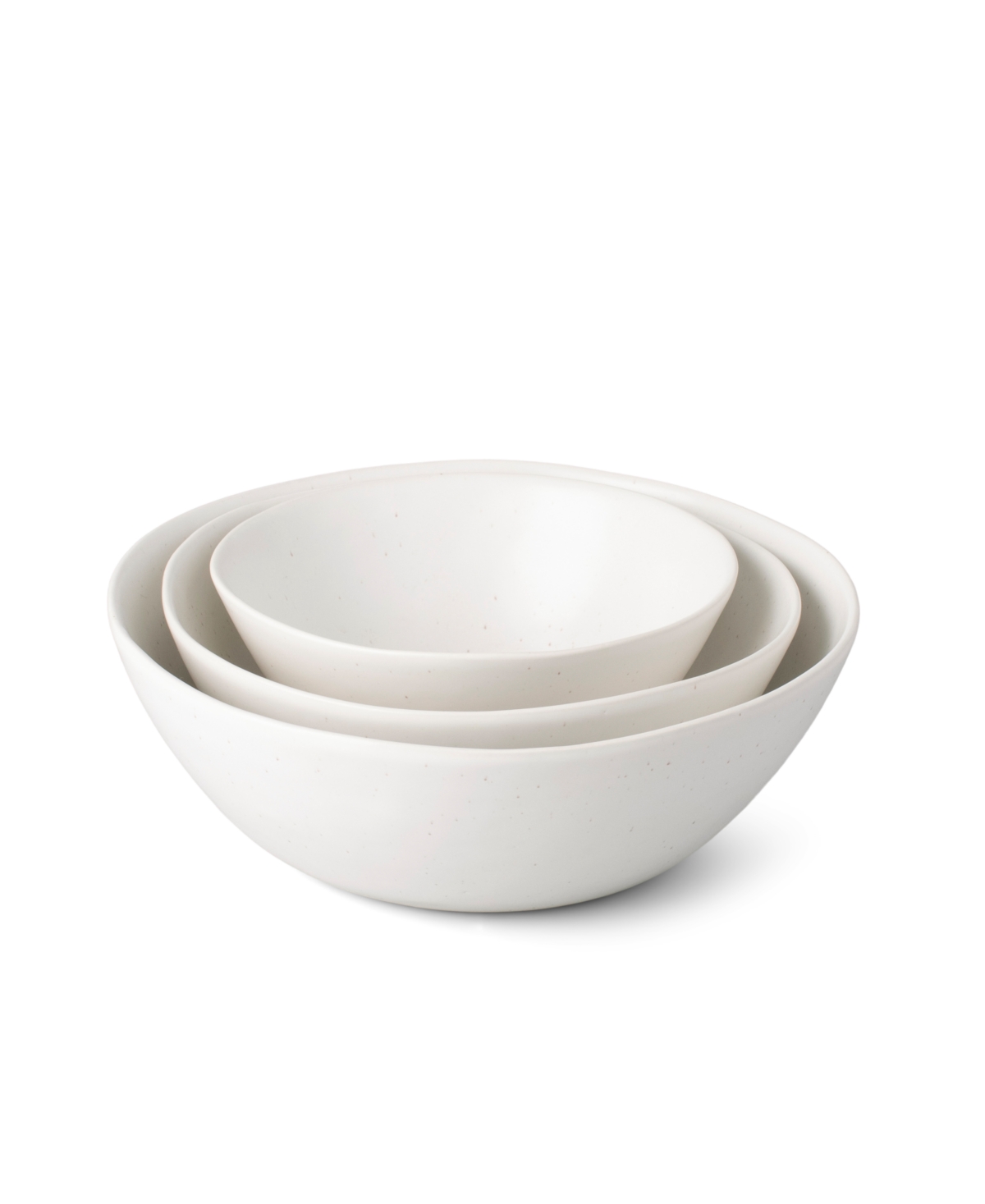 Fable 3 Piece Nested Serving Bowls In Speckled White