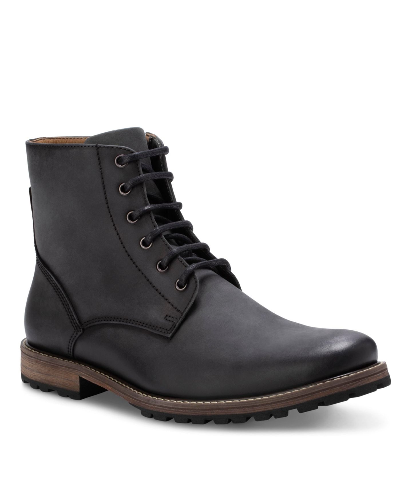 Мужские ботинки Eastland Shoe Hoyt Leather Lace-Up Ankle, цвет: Чёрный — фото 1
