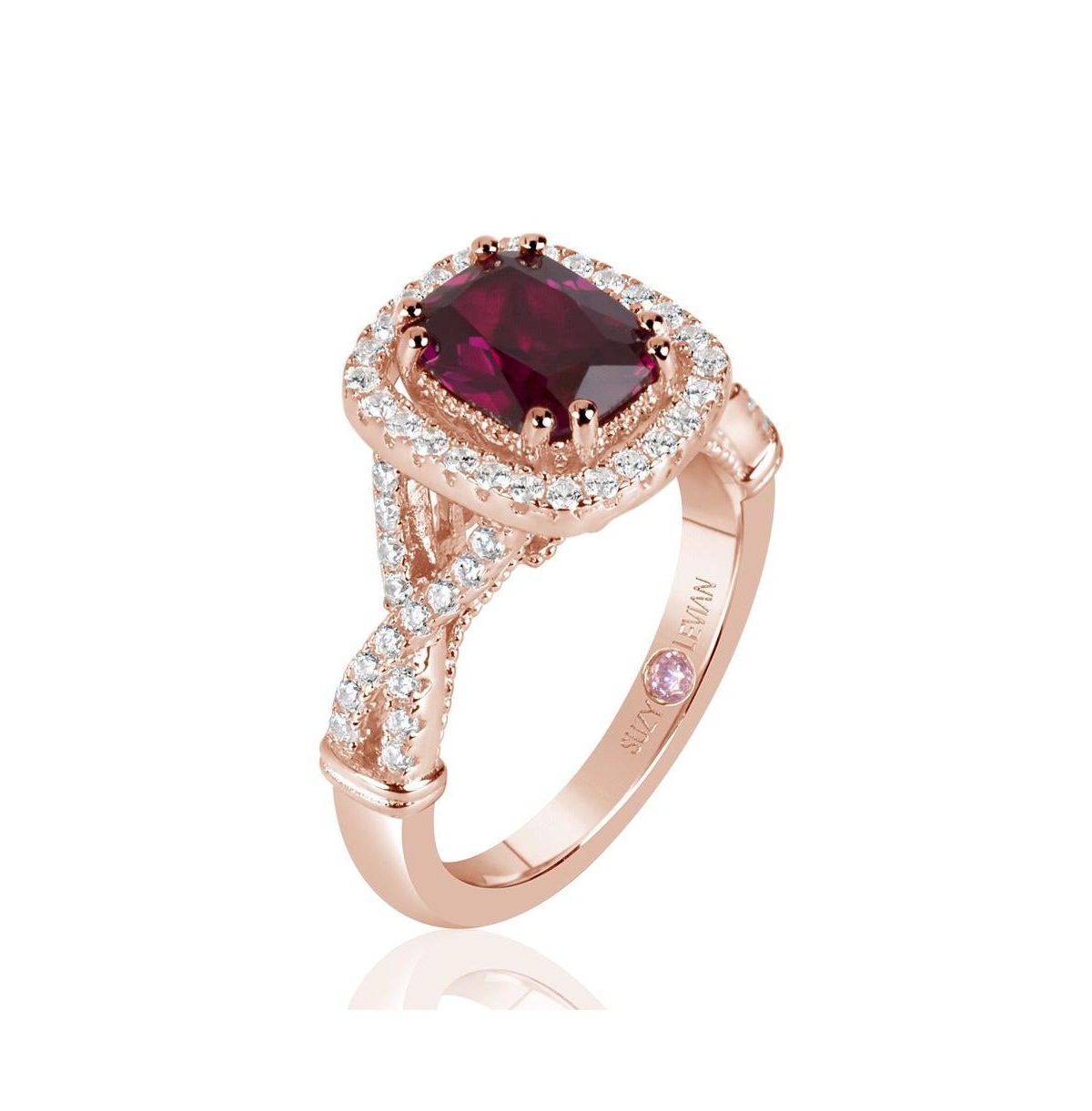 Suzy Levian New York Suzy Levian Sterling Silver Cubic Zirconia Cocktail Ring