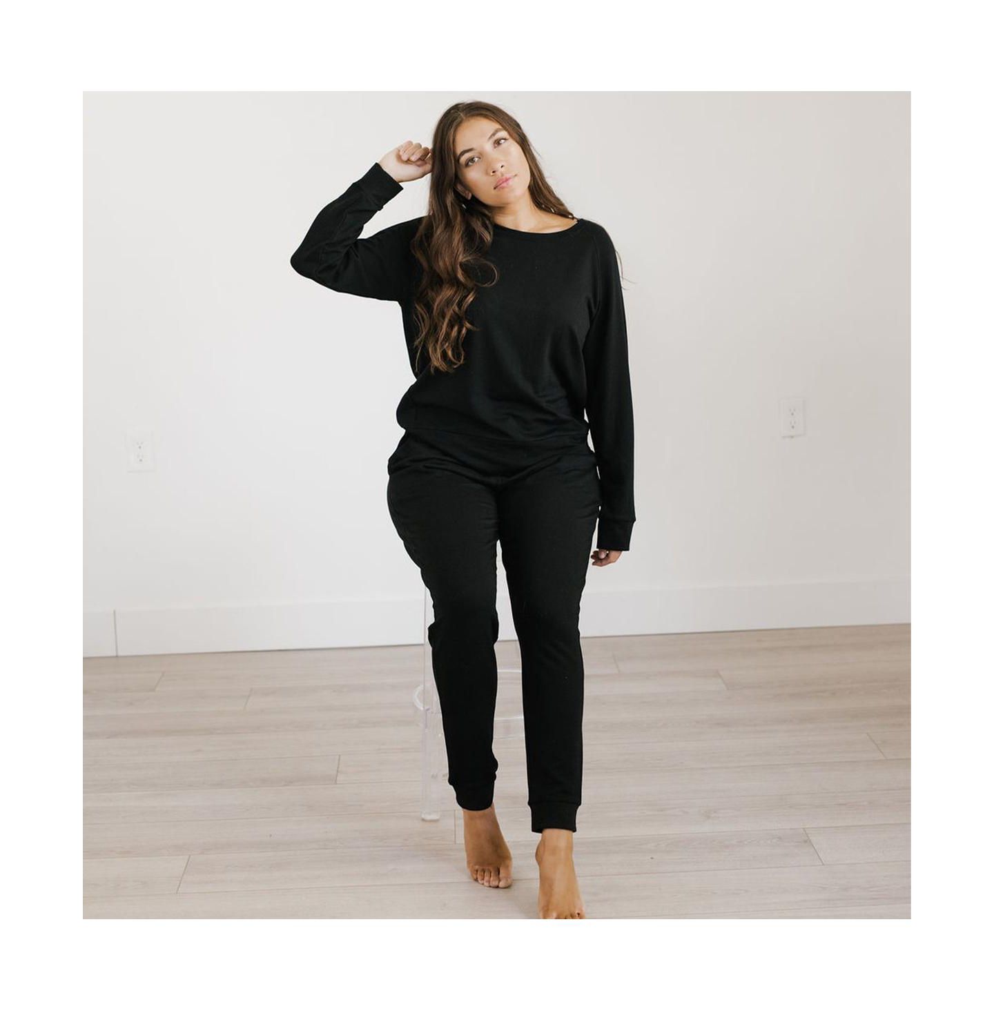 Женские брюки Cozy Earth Viscose from Bamboo Ultra-Soft Jogger Pant, цвет: Чёрный — фото 2