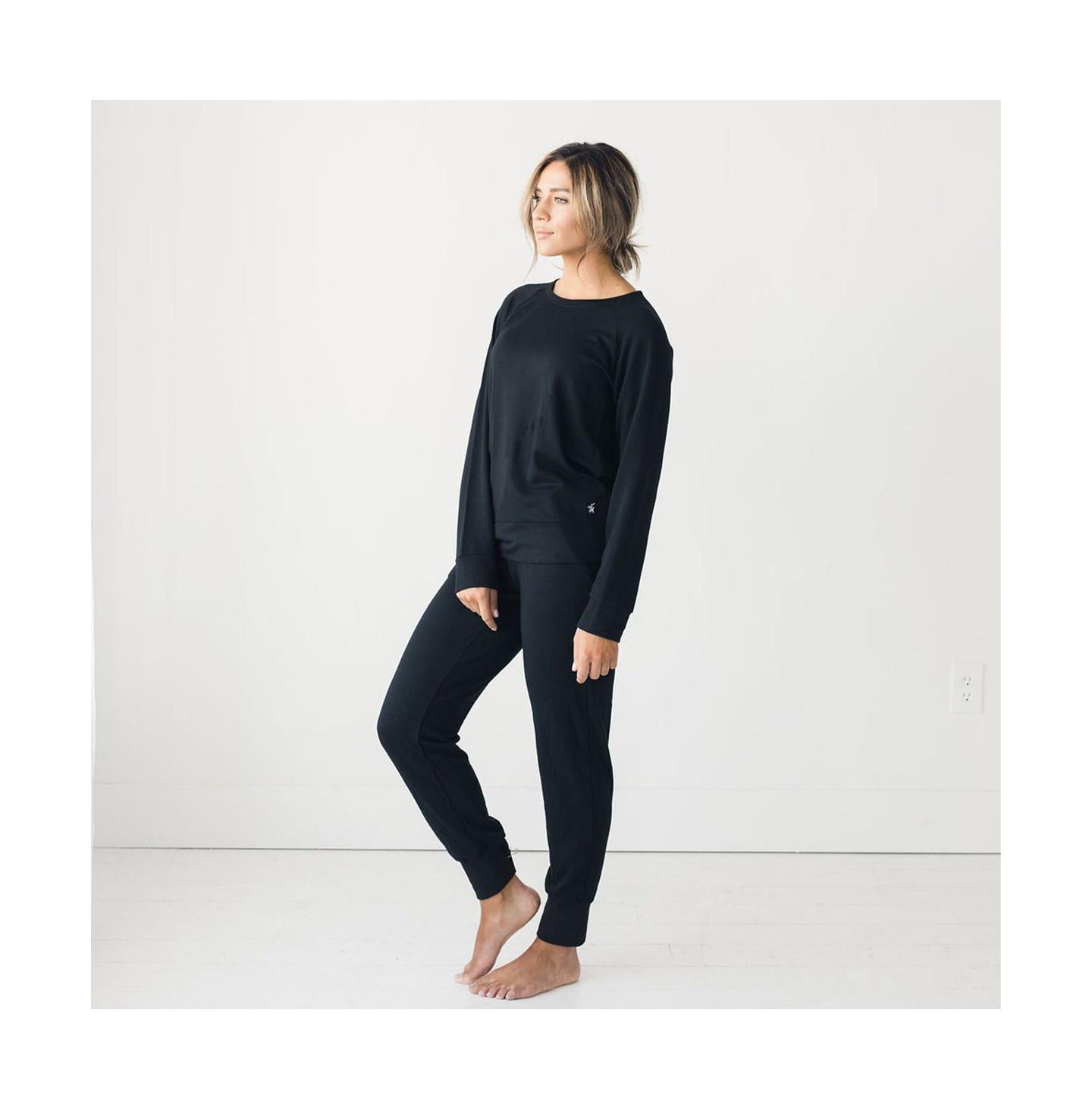 Женские брюки Cozy Earth Viscose from Bamboo Ultra-Soft Jogger Pant, цвет: Чёрный — фото 3