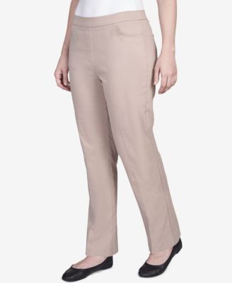 Petite Classics Tummy-Control Pull-On Straight-Leg Pants, Petite & Petite Short