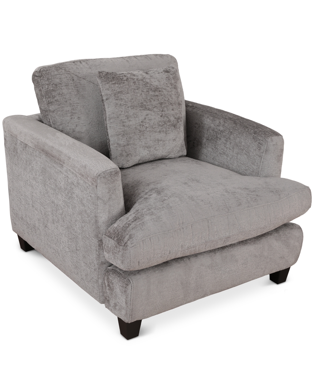 Macy's Dezyon 37" Fabric Chair, Created For  In Grey