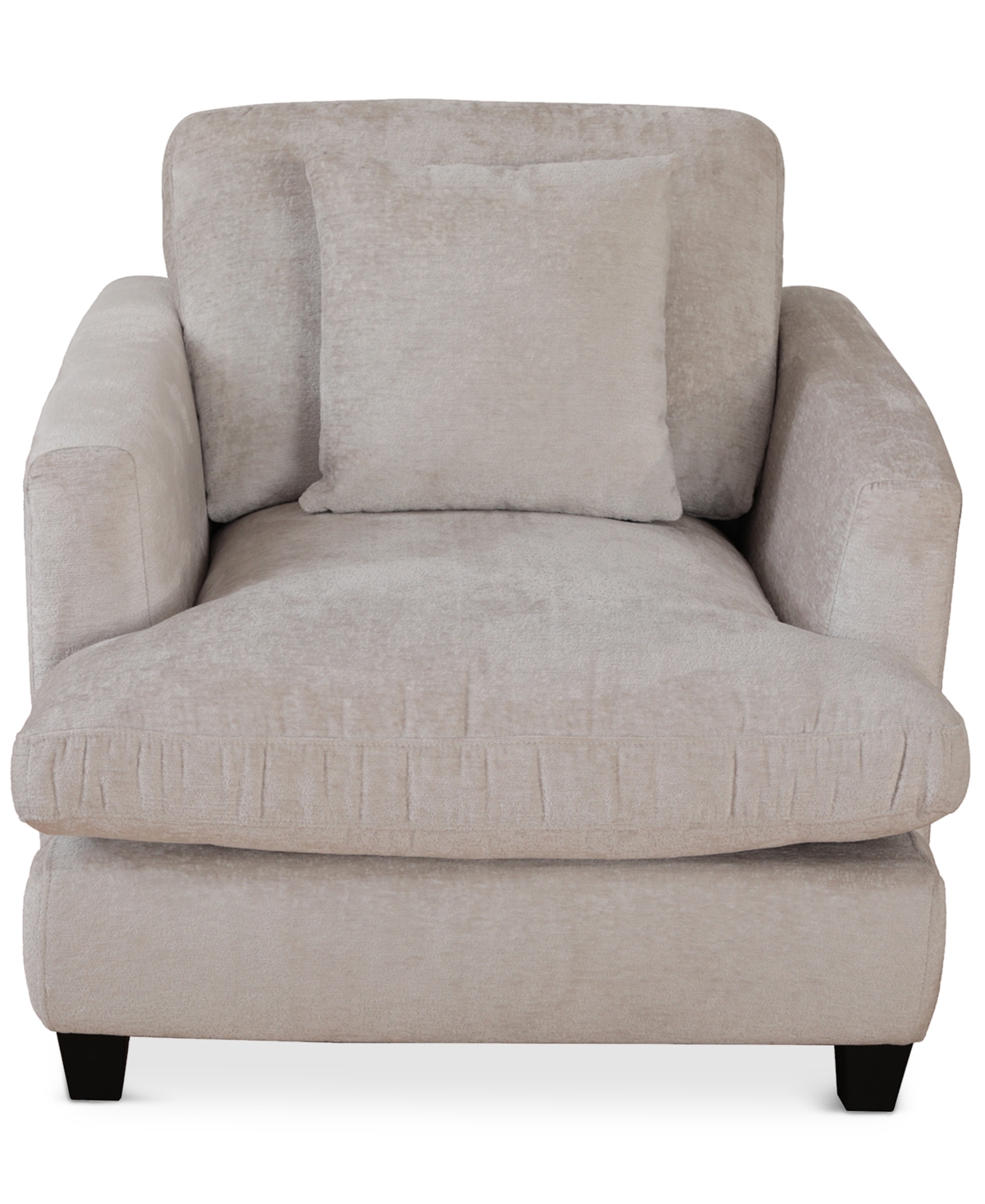 Macy's Dezyon 37" Fabric Chair, Created For  In Ivory