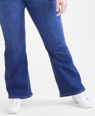 Plus Size Mid-Rise Curvy Bootcut Jeans, Exclusively at Macy's