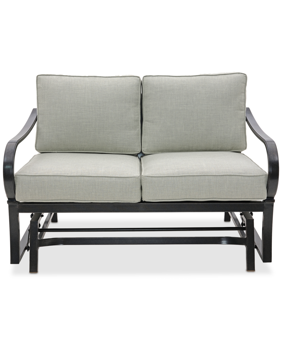 Agio St Croix Outdoor Loveseat Glider In Oyster Light Grey