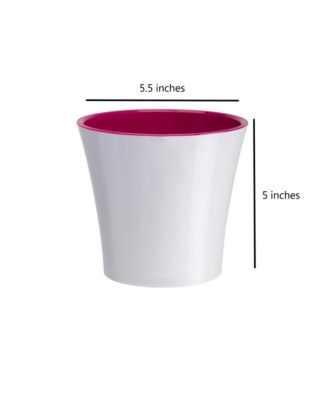 Round Modern Flower Pot with Drainage, 8.5in, Set of 3