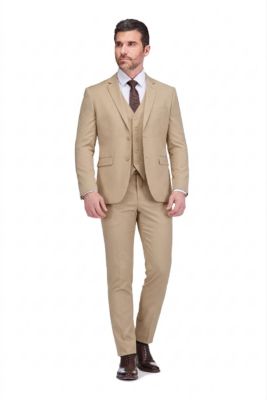 Men's 3-Piece Premium Vested 3-Piece Slim Fit Suit