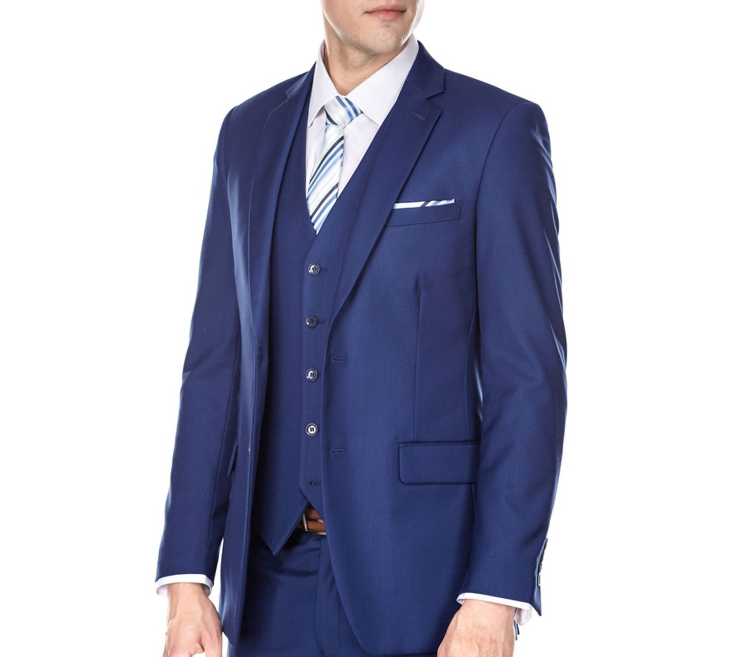 Men's 3-Piece Premium Vested 3-Piece Slim Fit Suit