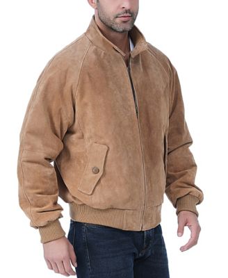 Men WWII Suede Leather Bomber Jacket