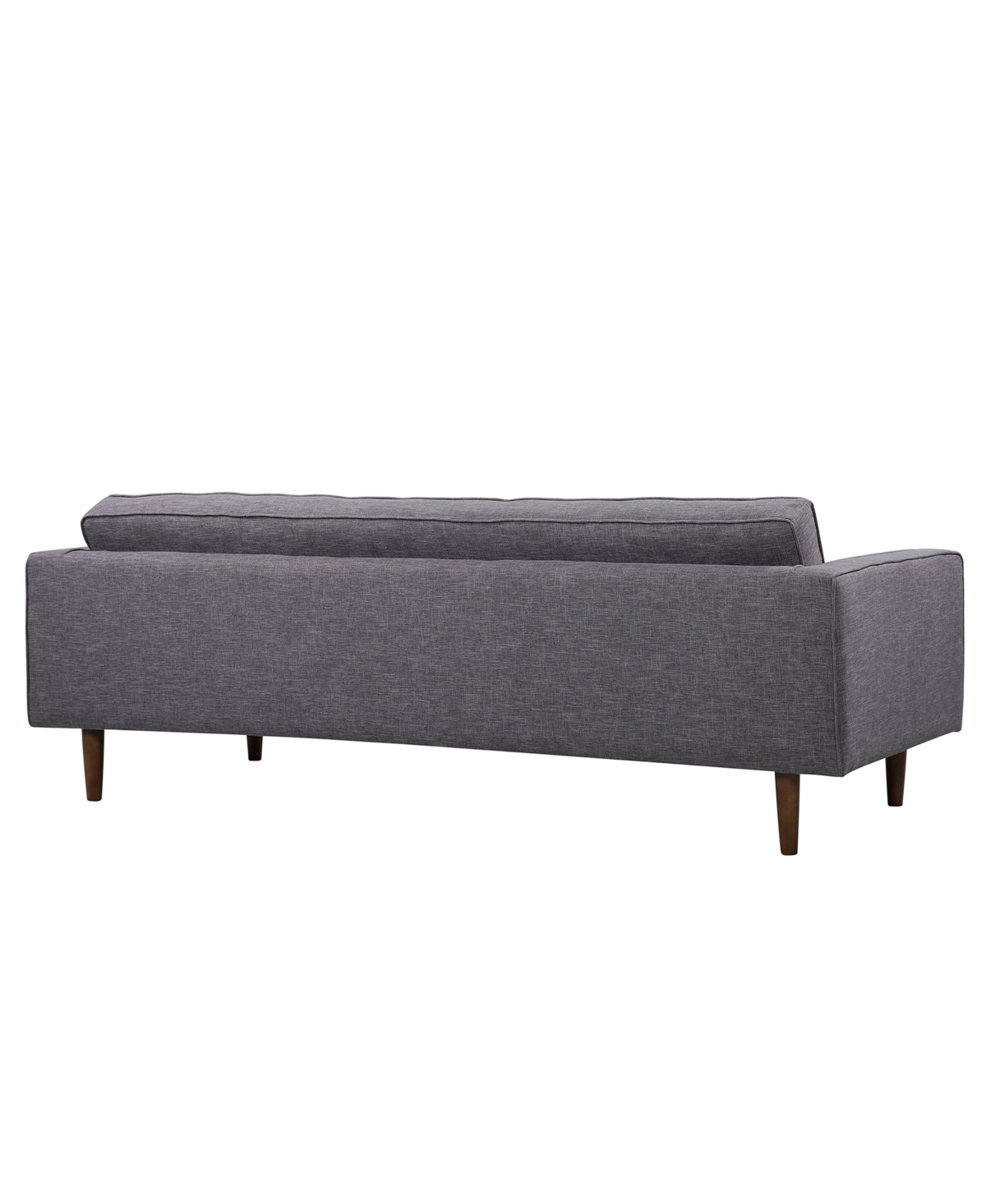 Shop Armen Living Element 85" Linen And Walnut Legs In Mid-century Modern Sofa In Dark Gray