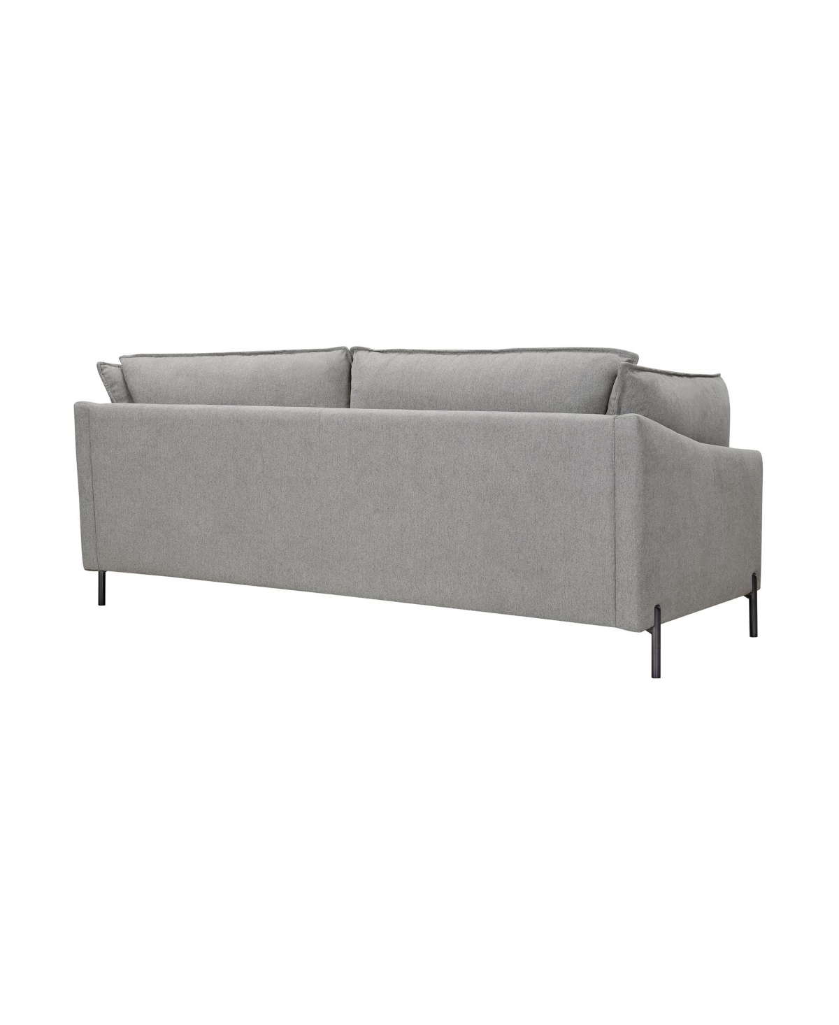 Armen Living Juliett 80" Fabric With Power Footrest Modern Sofa In Gray Pebble
