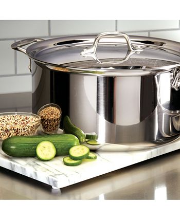 Classic Cuisine 6 qt. Stainless Steel Stock Pot with Glass Lid HW031044 -  The Home Depot