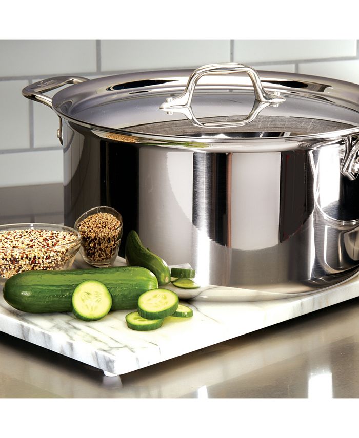 AllClad Stainless Steel 6 Qt. Covered Stockpot Macy's