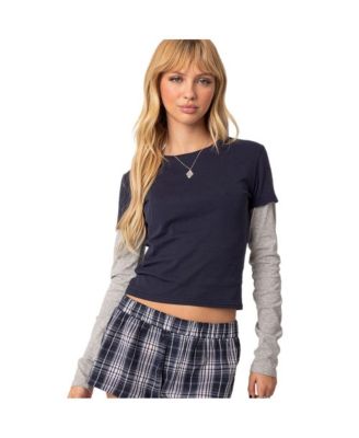 Women s Mood layered long sleeve t shirt Macy s