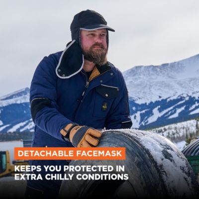 Men's Trapper Hat with Detachable Mask - Water-Resistant, Insulated Winter Hat with Ear Flaps