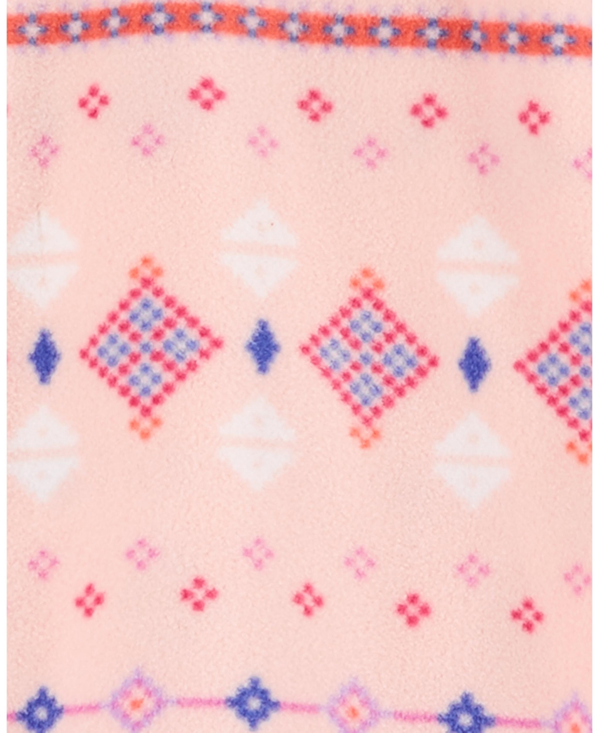 CARTER'S BABY GIRLS FLEECE FAIR ISLE ONE PIECE PAJAMAS