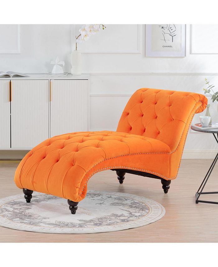 Simplie Fun Tufted Armless Chaise Lounge Chair Macy's