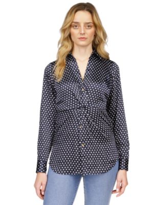 Michael Kors - Women's Dot Print Button Front Top