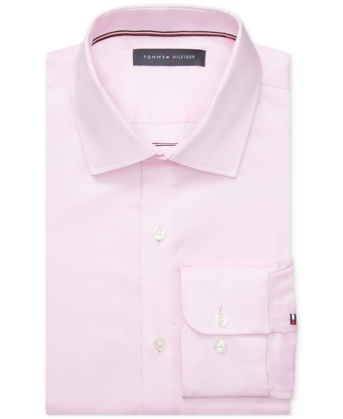 Tommy Hilfiger Men's Flex Regular Fit Wrinkle Free Stretch Twill Dress Shirt