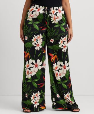 Lauren Ralph Lauren - Plus Size Printed Wide-Leg Pants