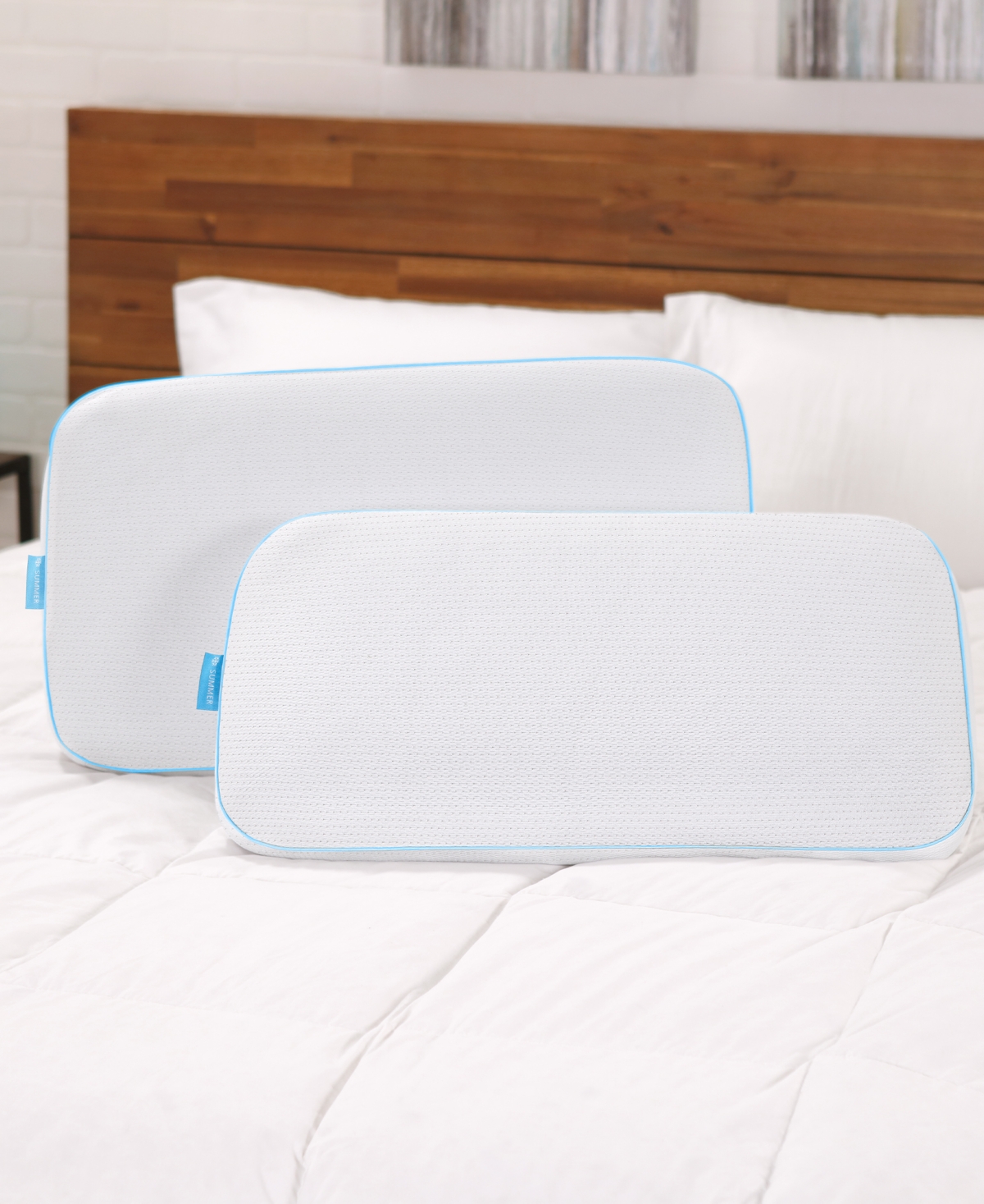 Vibe Cooling Gel-infused Memory Foam Pillow, Standard In White