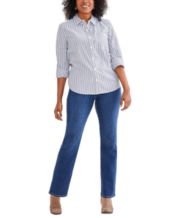 Pantalones Para Mujer Style & Co Vaqueros Rectos De Tiro Alto Talla 12 7292