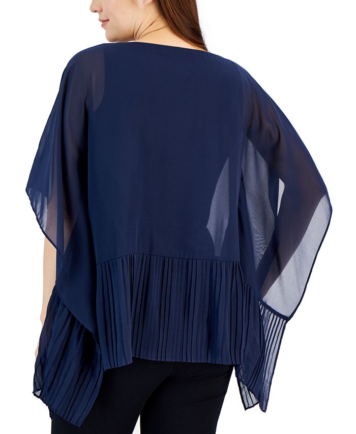 Black Dreamer Leopard Paradise Poncho Sleeve Top main image 0