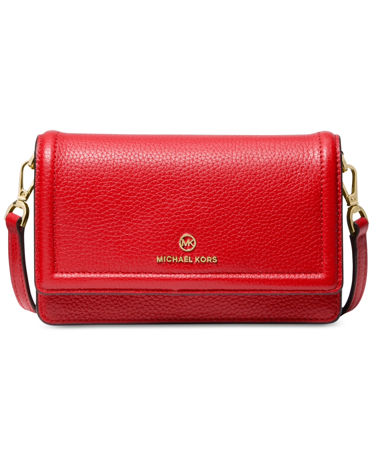 Shop Michael Kors Michael  Jet Set Charm Small Phone Crossbody In Lacquer Red
