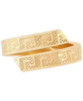Greek Key Bypass Statement Ring in 10k Gold