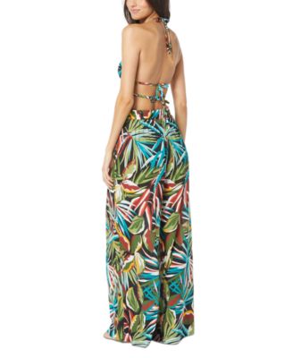 Shop Vince Camuto Womens Printed Ring Strappy Bikini Top Wide Leg Cover Up Pants In Multi