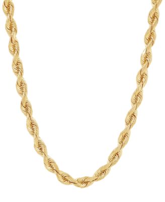 Macy's - Polished Classic Rope Link 24" Chain Necklace in 14k Gold